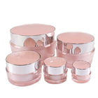 Pot de luxe rose adapté aux besoins du client de la crème 5g pour l'emballage cosmétique vide