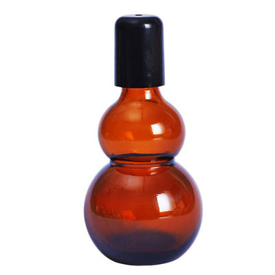 Bouteilles d'huile essentielle d'Amber Glass Odm Roll On de calebasse avec la boule de massage d'acier inoxydable