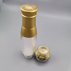 Bouteille de lotion d'ensemble d'OEM et pot de empaquetage cosmétiques privés d'air acryliques de luxe de crème