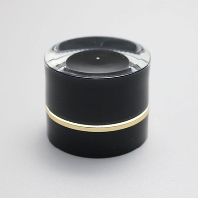 polypropylène noir acrylique vide de mur du pot 5ml crème cosmétique double