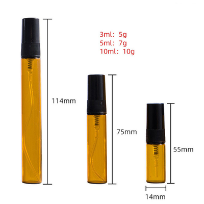 Sous bouteille en verre de mise en bouteilles 3ml 5ml 10ml de jet de Brown pour le parfum